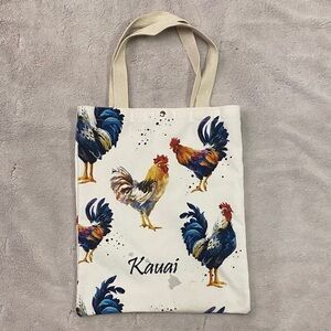Rooster Print Tote Bag - Multicolor
